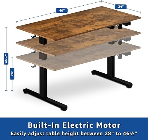 Miniatura 7 de Our Modern Space Escritorio eléctrico de pie de 55 pulgadas de altura ajustable  Estación de trabajo de pie rectangular grande para oficina en casa