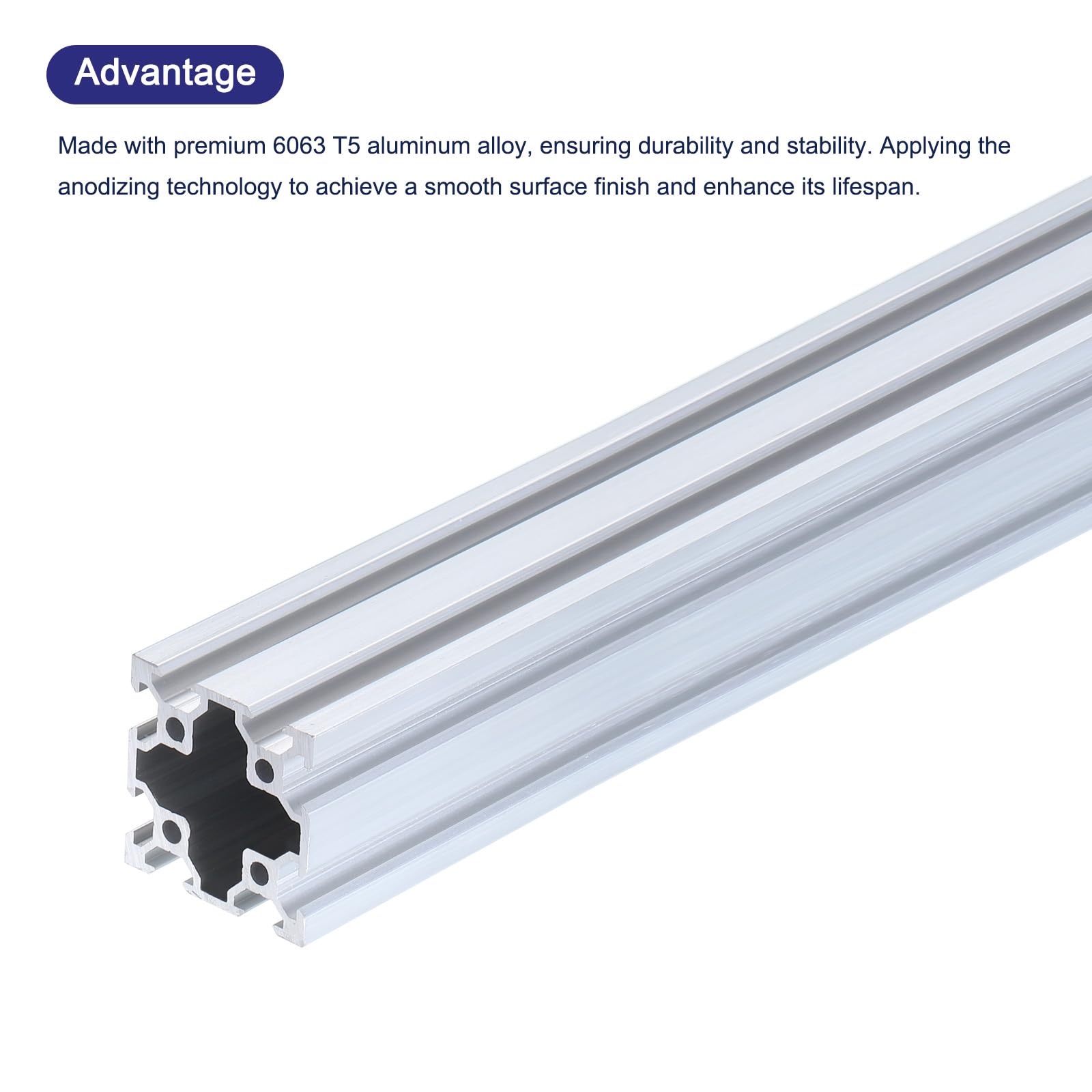 10 Stück V-Slot Aluminium-Profile 2020 – 700 Mm Länge, Eloxiert Schwarz, Für CNC, 3D-Drucker & Möbelbau