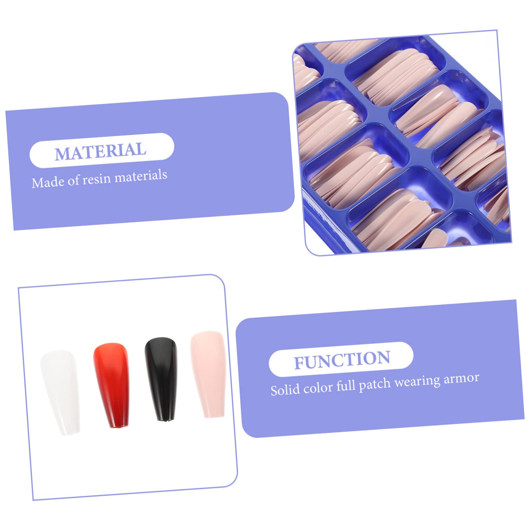 minkissy 800pezzi Unghie Finte Lunghe Adesive Per Manicure Copertura Completa Per Occasioni Formali e Informali Di Unghie Per Donne e Ragazze