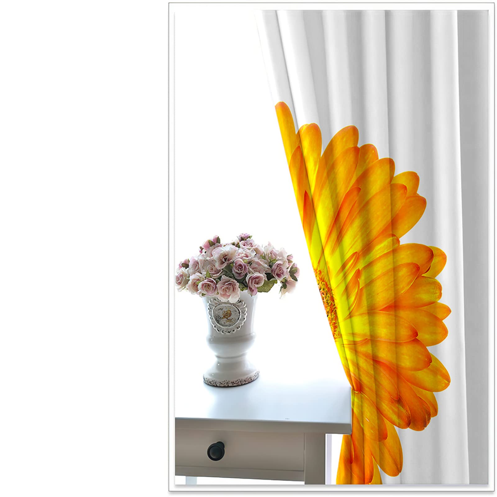 Vorhang Blickdicht Verdunklungsvorhänge Gardienen 2-SetBlume 150x166cm