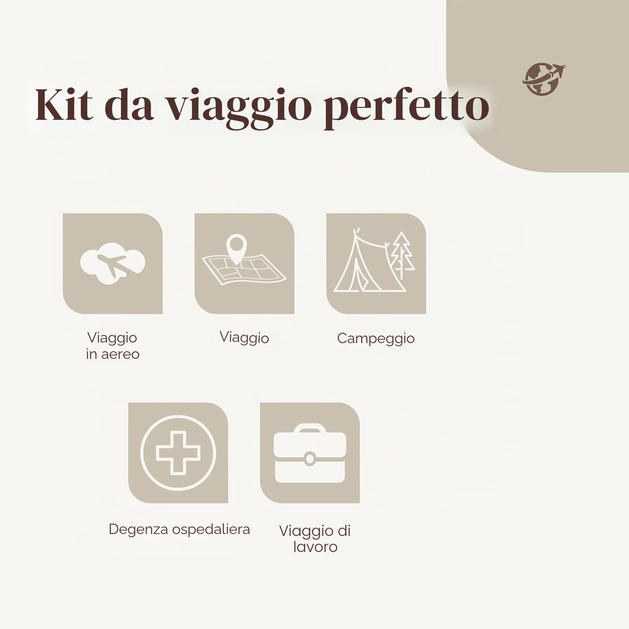 Set di articoli da toeletta da viaggio per donna, da viaggio, per viaggi, ospedale, durante il soggiorno notturno, Trasparente, Borsa da toilette da viaggio