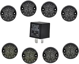 Baceyong 8x Defender LED Light Upgrade Kits Standard Size Amber Front Side Light Rear Light with Turn Signal for 90 and La/nd Ro*ver Defender, La/nd Ro*ver Defender 1990-2016