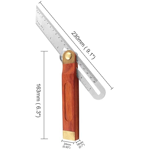 Bonsicoky Buscador de Ángulos 9 Pulgadas T-Bevel miniatura 5