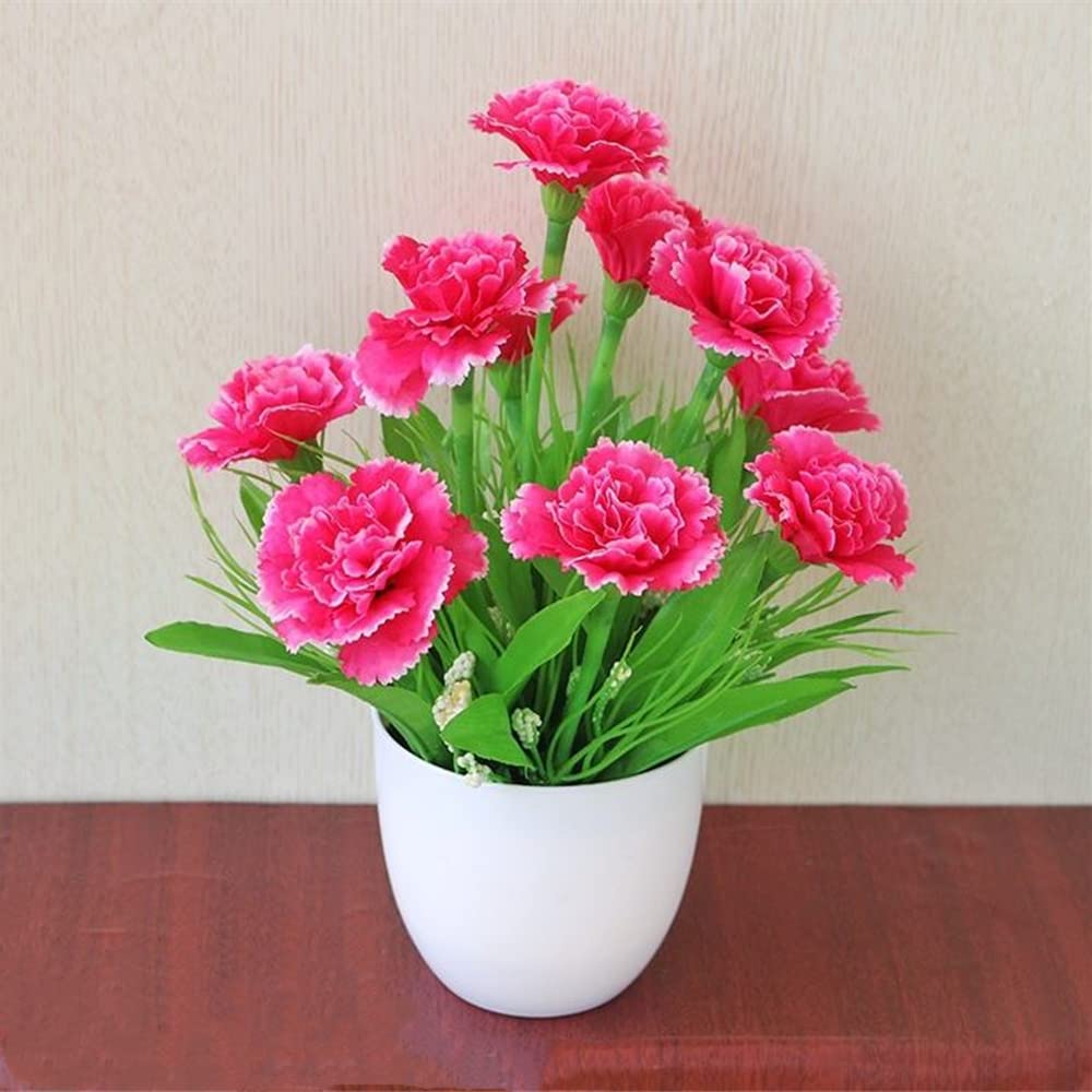 Corkwaw 40 Heads Artificial Carnations,Silk Hydrangea Bouquet Decoration Plastic Plant Suitable for Photo Props Family Party Home Decoration Bridal Wedding Bouquet Decoration (Purple) - Image 3