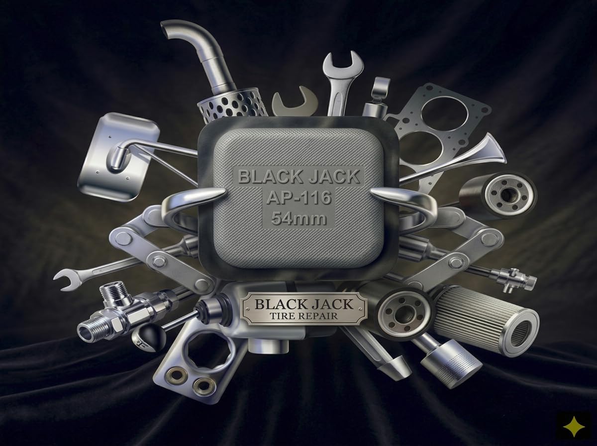 Black Jack Tire Repair - 2 1/8 (54Mm) Square All Purpose Patch (Gray Gum) (AP-116)