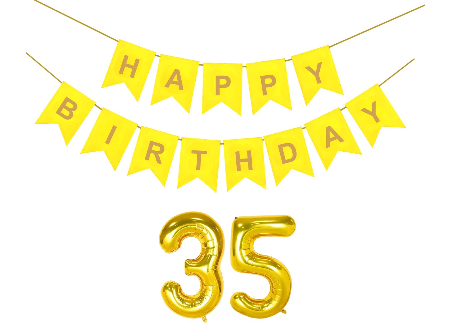 Banner With 35 Number · Yellow