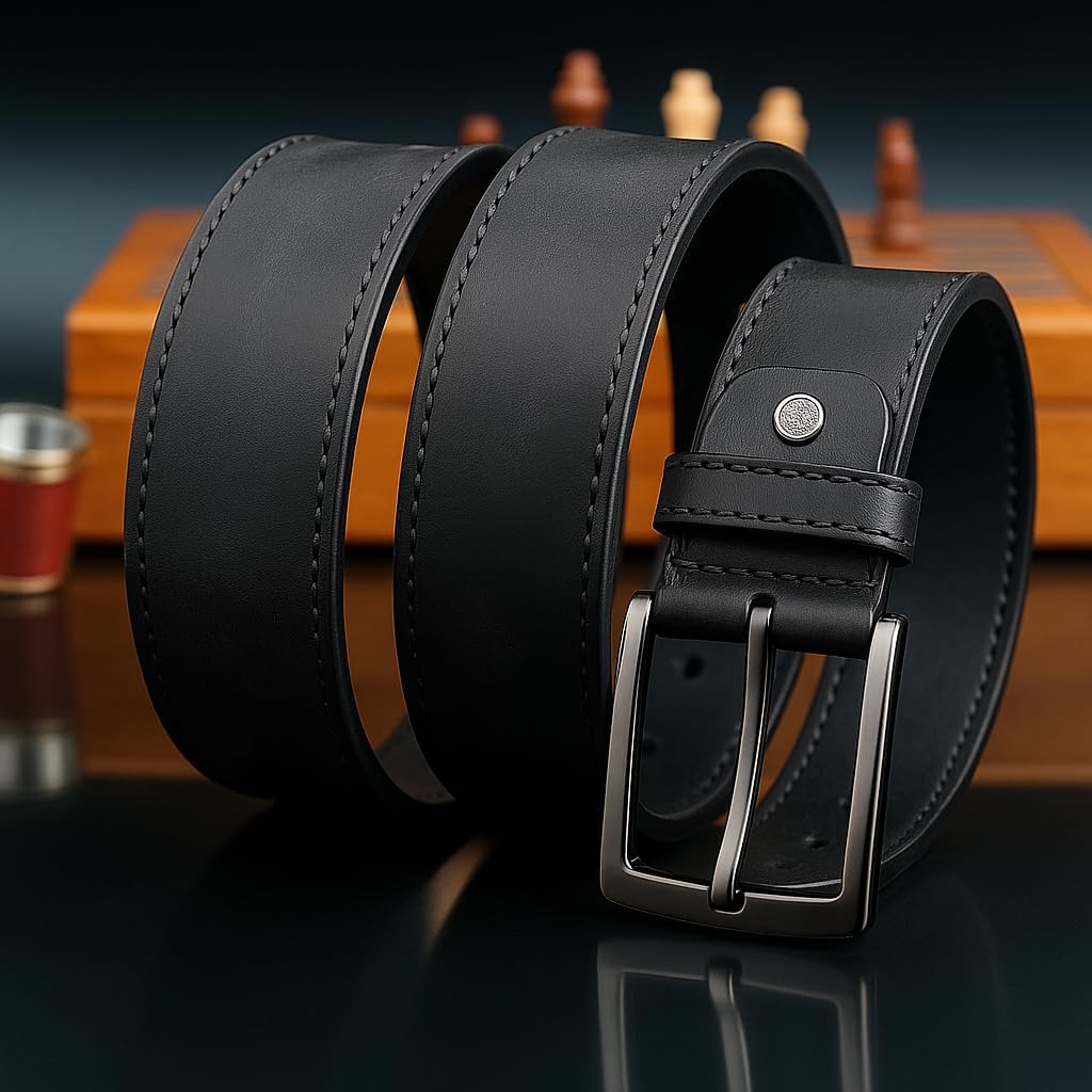 Personalized Leather Belt for Men – Custom Engraved Belt Valentine's Day Gift for Him - Handmade Adjustable Mens Belt - Leather for Your Valentine, Anniversary, Wedding - Image 3