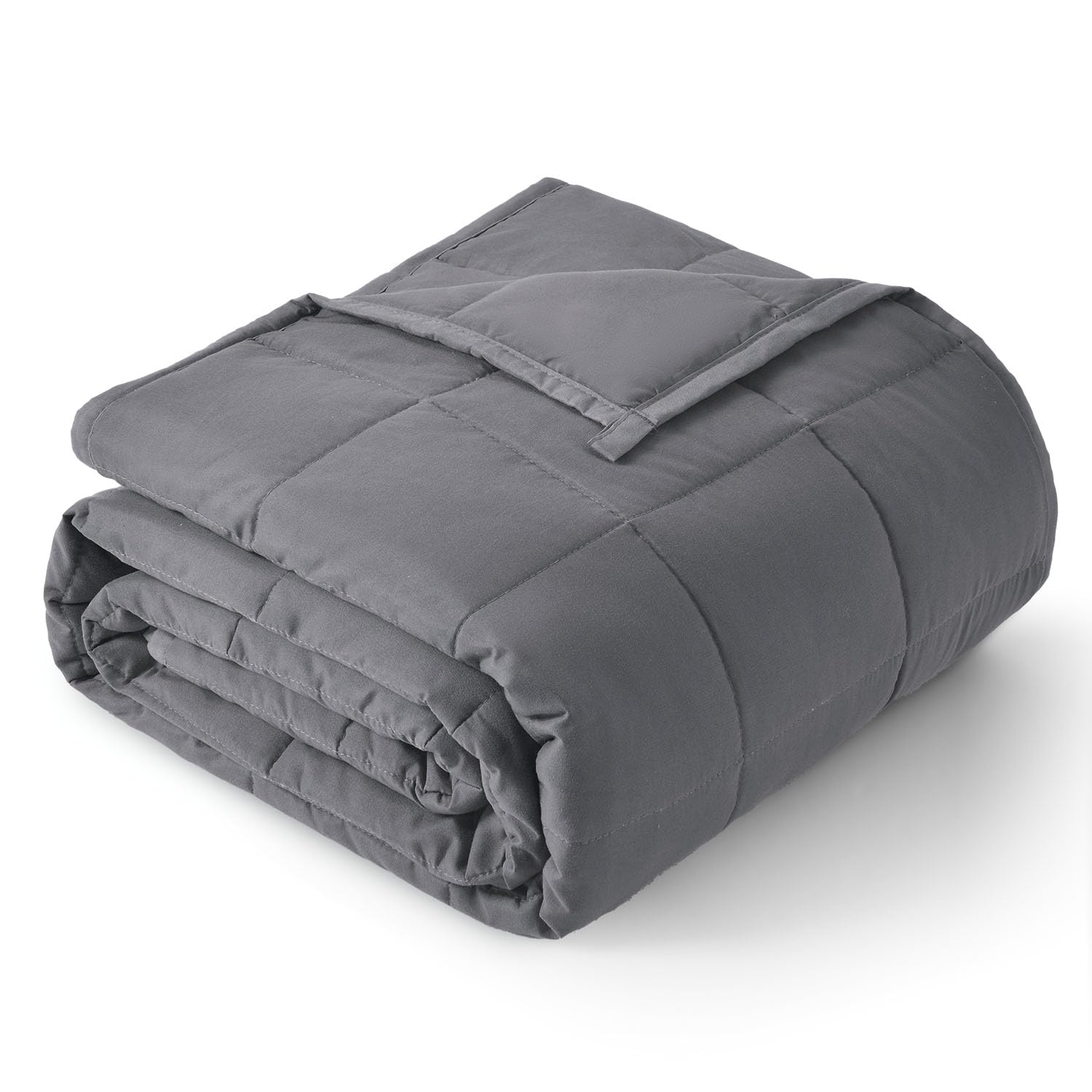 TopblanWeighted Blanket for Adults, Breathable Ultra Soft 15lbs Weighted Blanket Twin Full Size,Warm Heavy Blanket with Glass Beads, Weighted Blanket for Bed Sofa,48 x 72 inches, Dark Grey