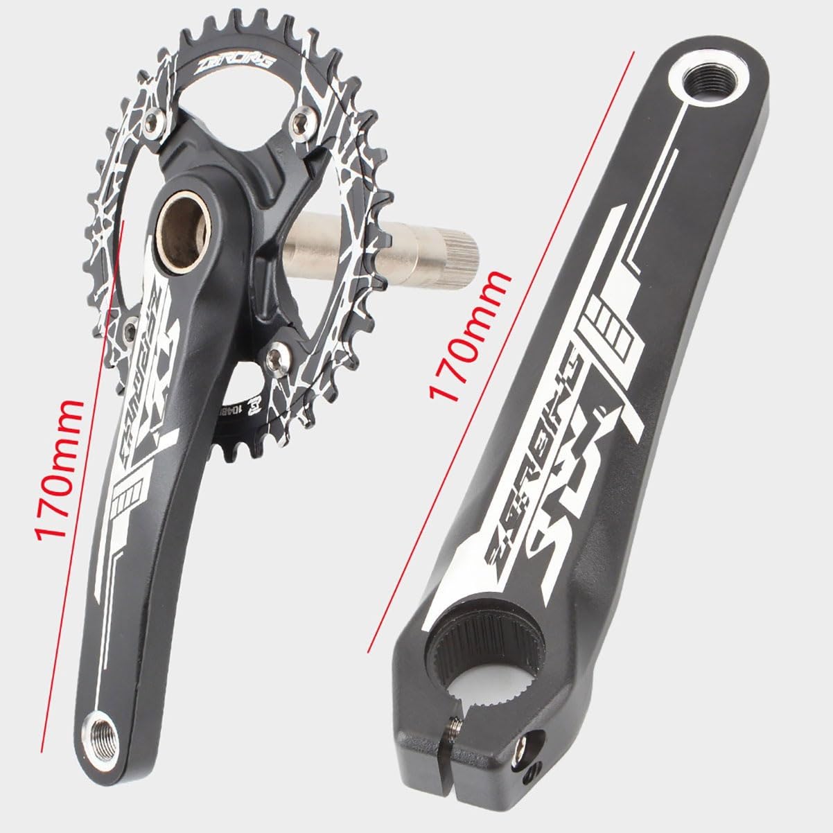 Platos Y Bielas Mountain Bike 170mm Platos Y Bielas Huecos Integrados