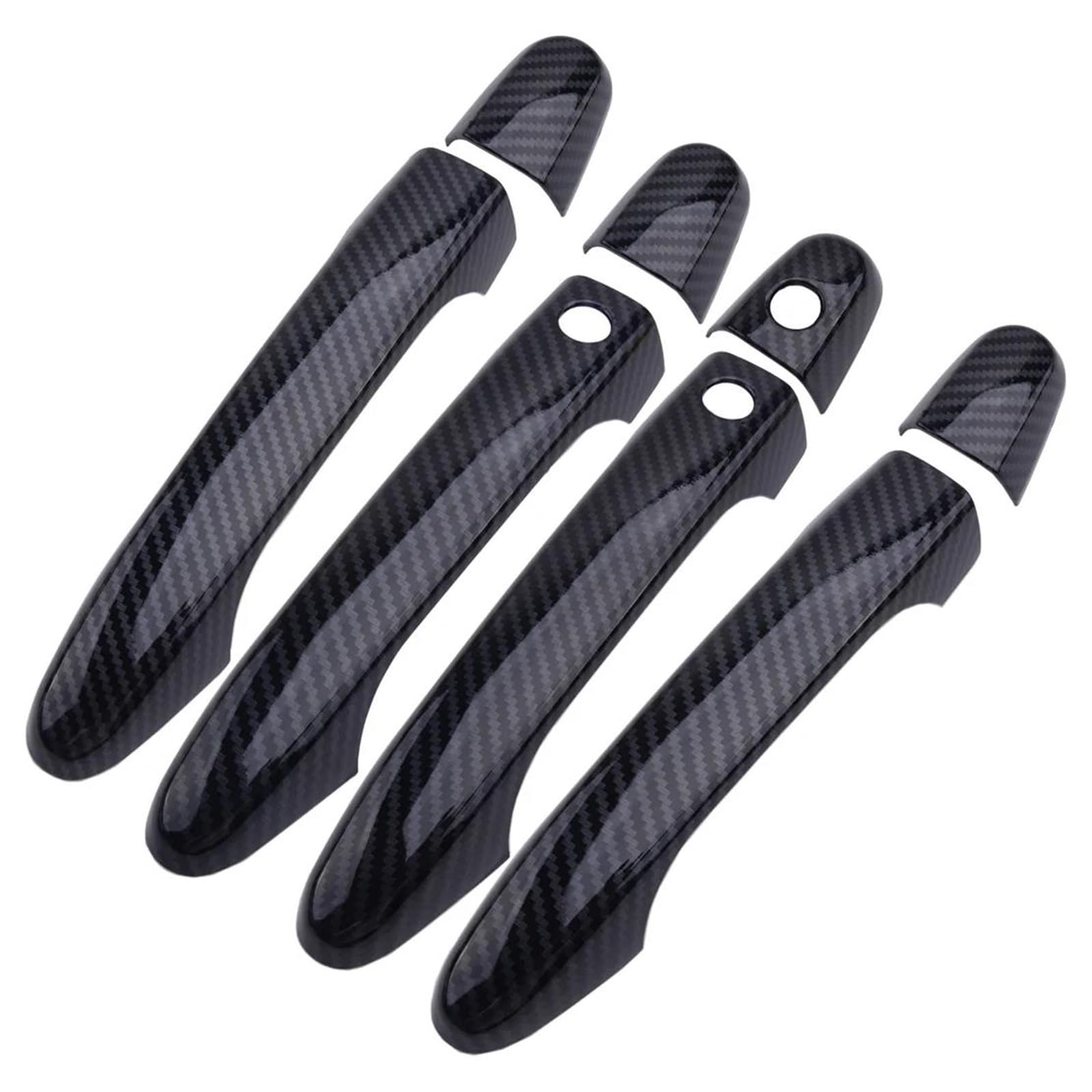 JTWMTY 8Pcs Carbon Fiber Style Exterior Door Handle Cover Trim W/Smart Keyhole ABS for CRV CR-V 2012 2013 2014 2015 2016