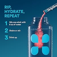 Vista 3 de DripDrop ORS Hydration - Paquetes de electrolitos en polvo - Ponche de frutas - 32