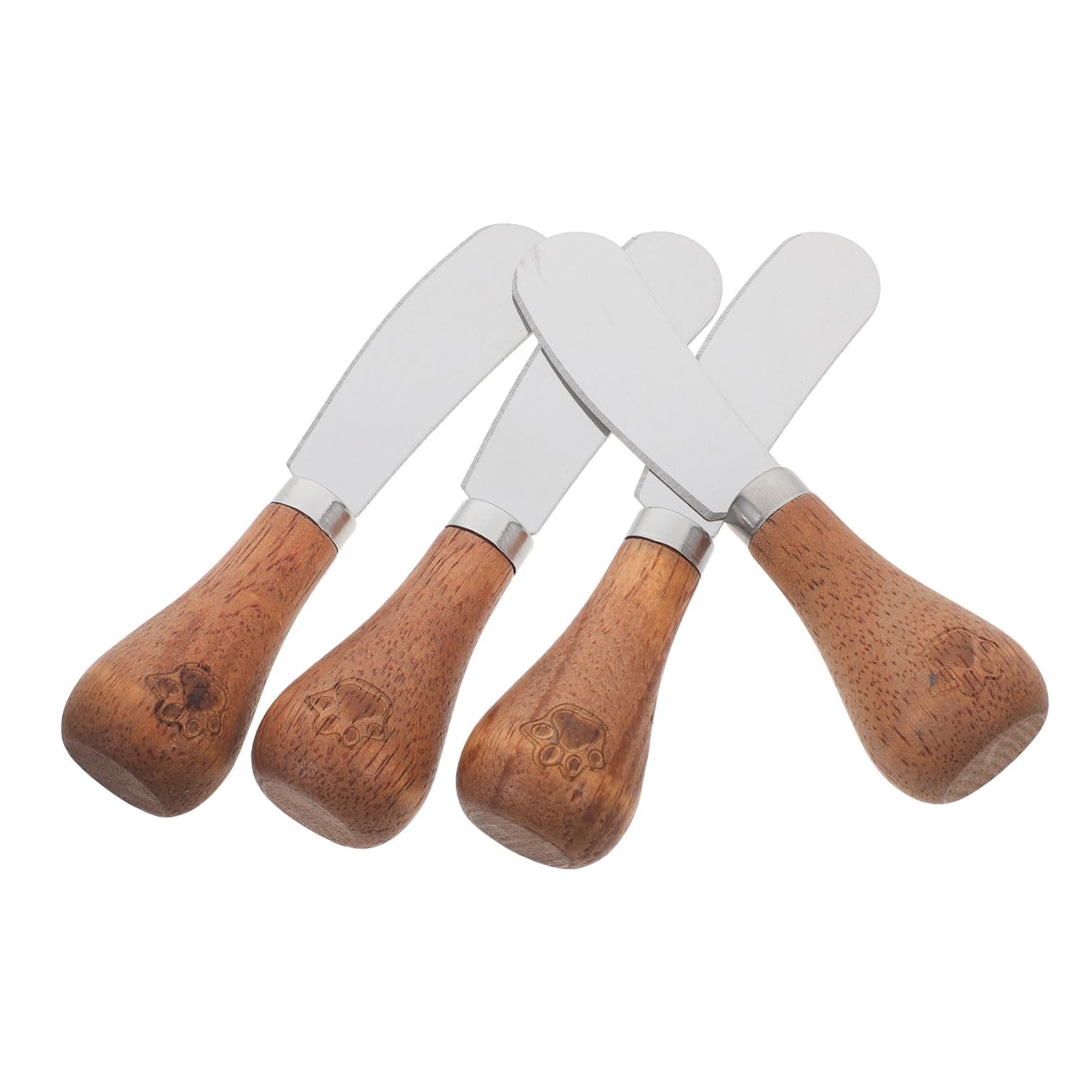 NAMOARLY 4pcs Cheese Knife Butter Knife Jam Bread Scraper Ergonomic Butter Spatula Convenient Butter Spatula Ketchup Spatula Butter Scraper Butter Spreader Convenient Honey Spatula Wood