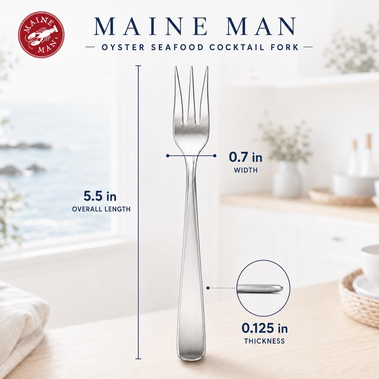 Maine Man Oyster Forks - Set of 4 -5
