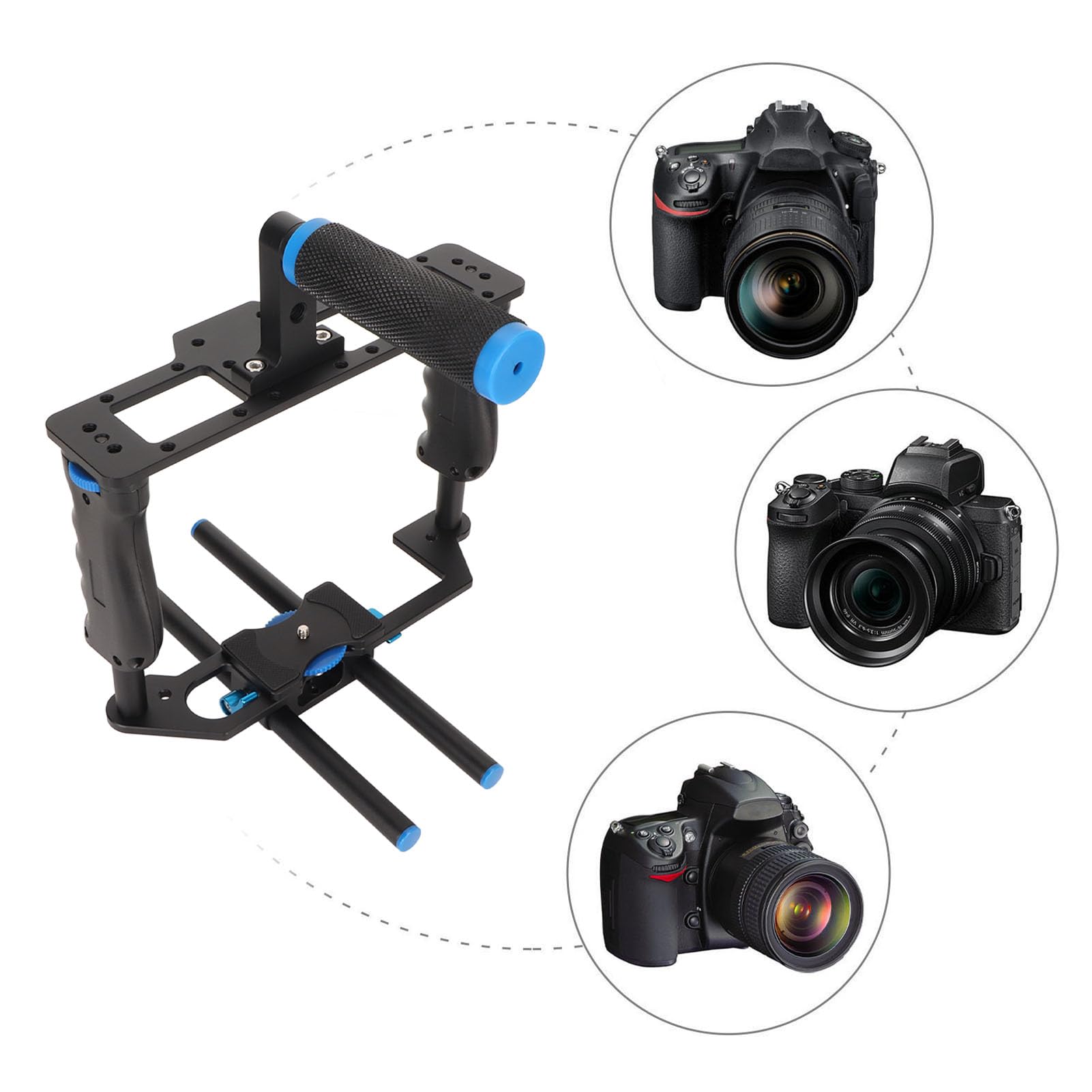 Kit estabilizador ergonómico de aleación de aluminio para cámara de vídeo