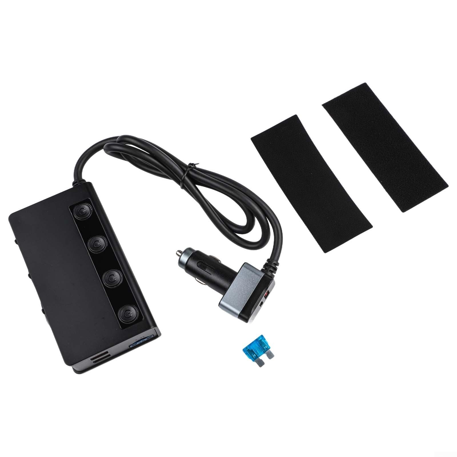 Cargador de coche 180W 9 en 1 Sandyseptember adaptador 12V-24V con tres puertos y carga rápida PD3.0