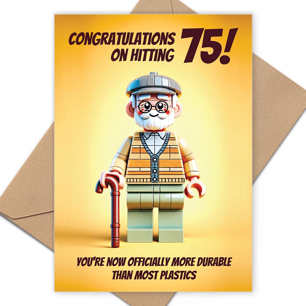 Amazon.com: Paintio Happy 75th Birthday Card for Men - Funny
