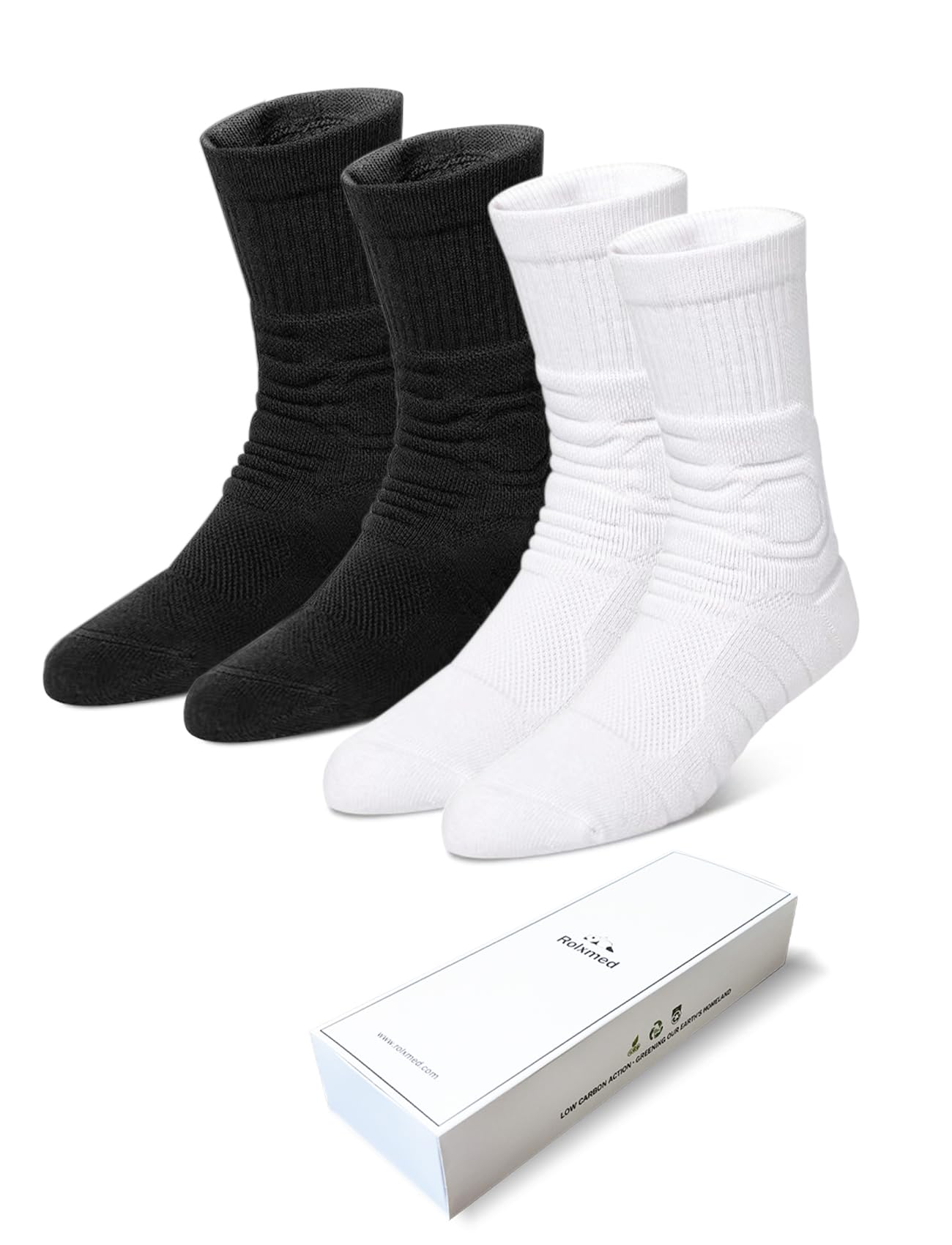 RolxmedMens Cotton Sport and Bamboo Business Casual Socks (Multi-packs, Size 8-11)