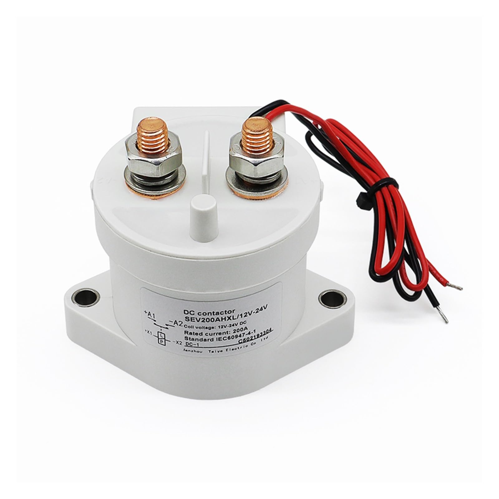 1pc 200A DC Relay Contactor High Power Automotive Relays SEV200AH Vehicle Contactor 12-24V 1NC