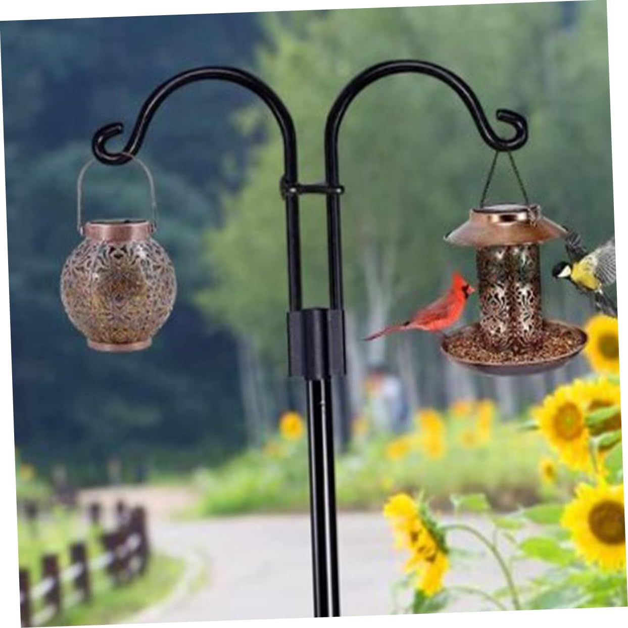 POPETPOP Garden and Decorations Outdoor Plant Hangers Heavy Duty Shepherd Hooks for Birds Feeders