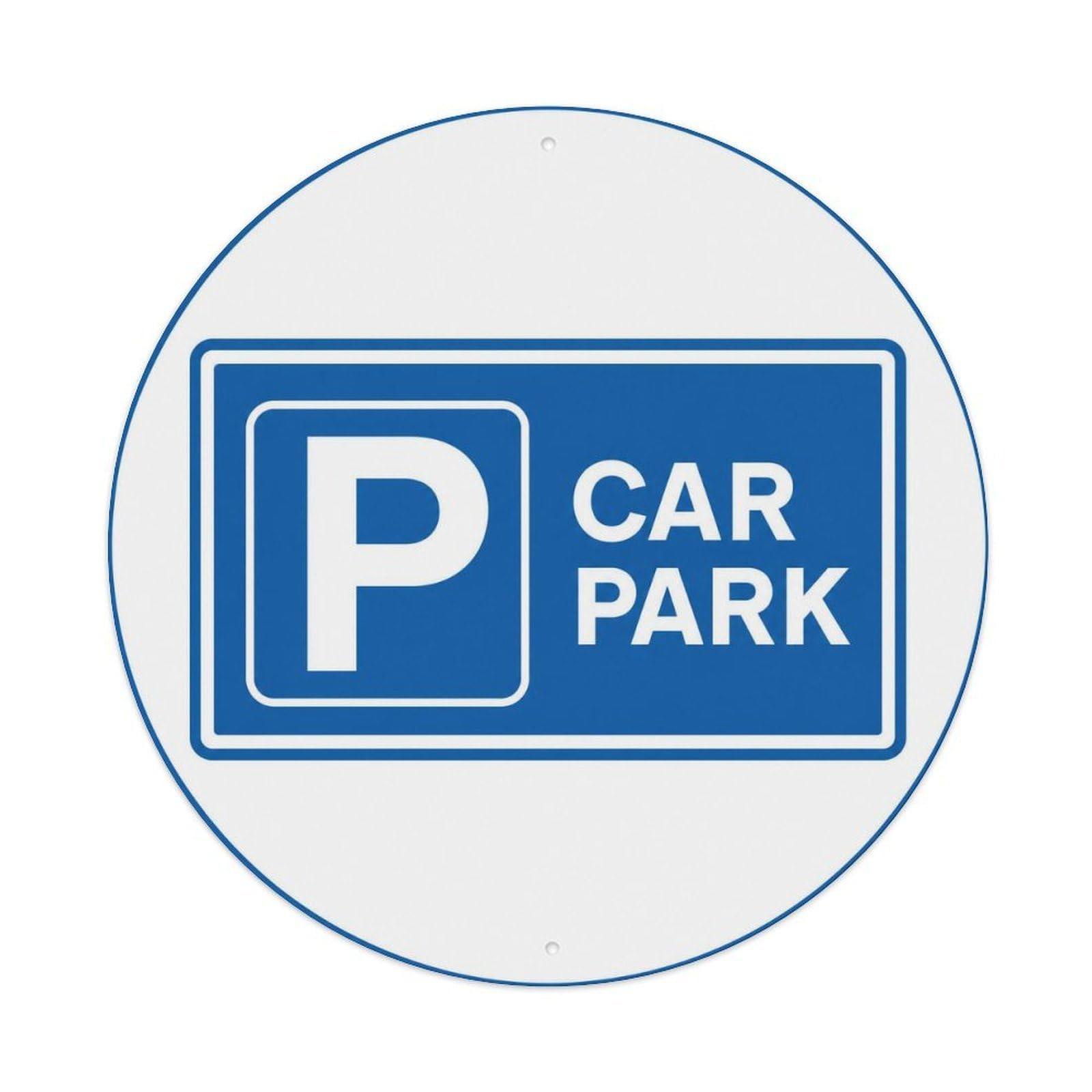 Olyhtr 8X8inch Classic Style Typography Heritage Public Safety Car Park British Metal Tin Sign