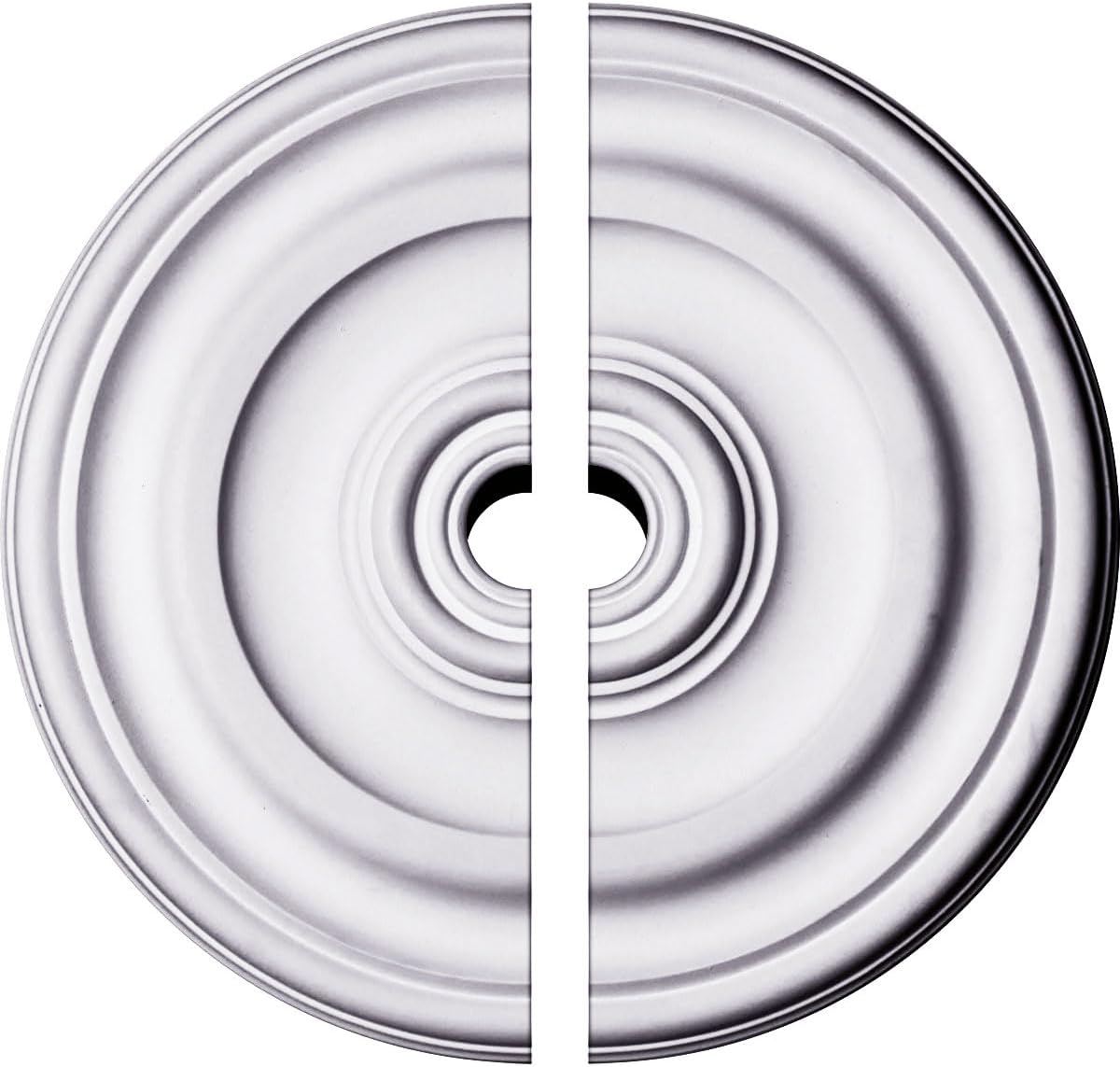 Ekena Millwork CM12KP2-01500 11 7/8"OD x 1 4"P Kepler Traditional Ceiling Medallion, Fits Canopies up to 1-1/2", 2 Piece