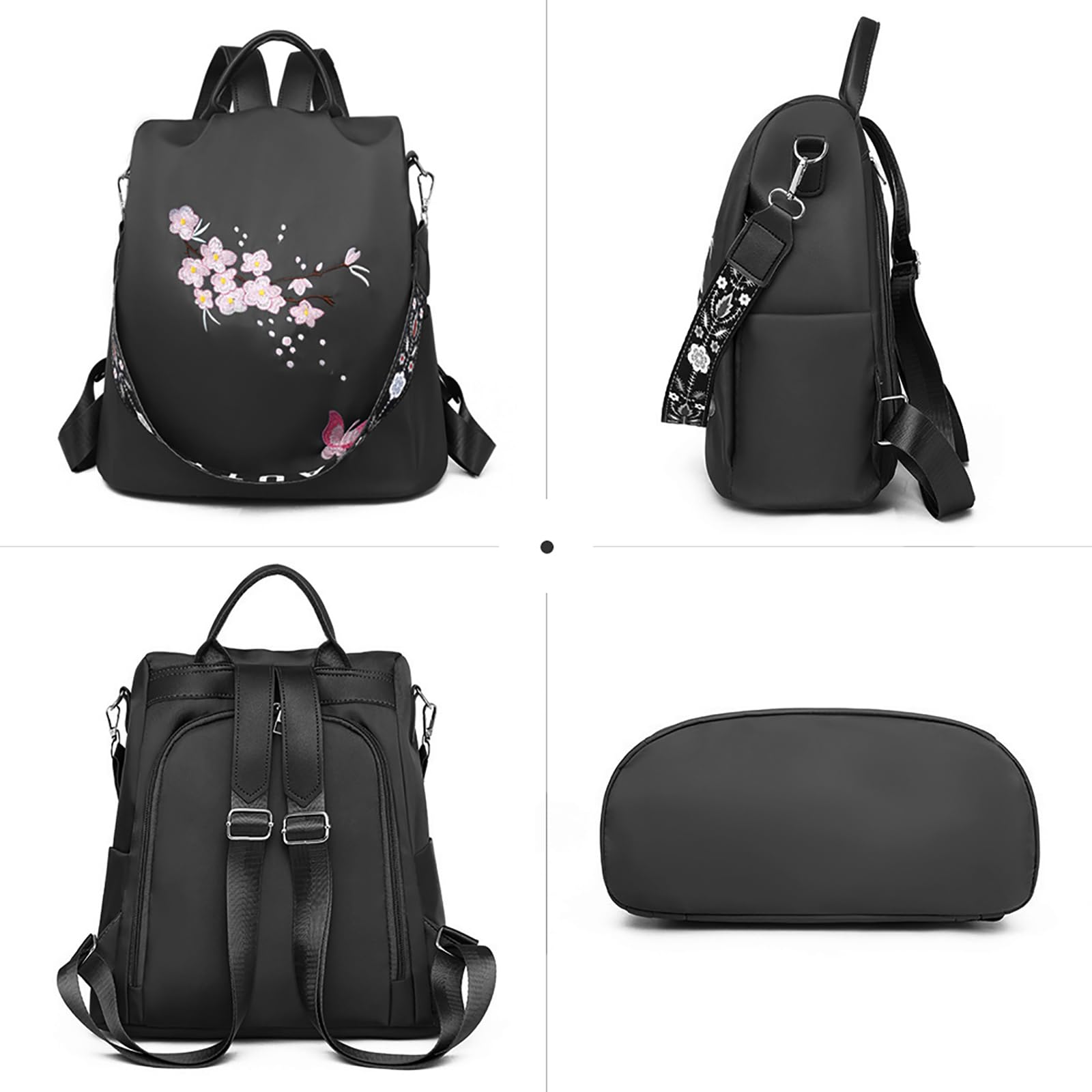 Ray-Velocity Zaino Antifurto Donna, Borse Zainetto Donna Impermeabile, Borsa a Tracolla Moda per Uscire, Lavoro, Viaggio, Scuola, Università