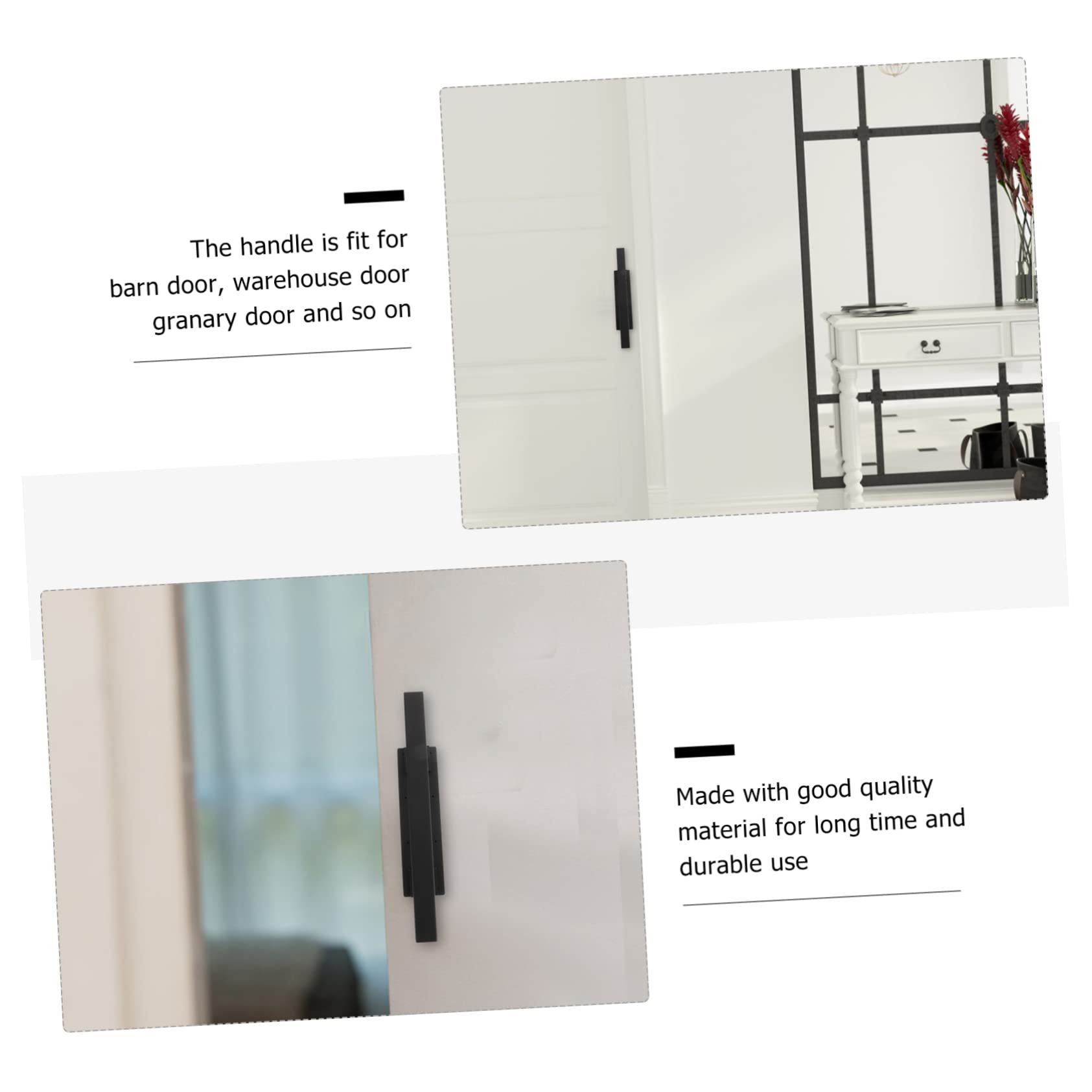 Lurrose 1 Set Barn Door Handle Pull Knob for Sliding Doors Durable Wood Design Comfortable Grip Easy to Install for Barn Warehouse and Granary Use