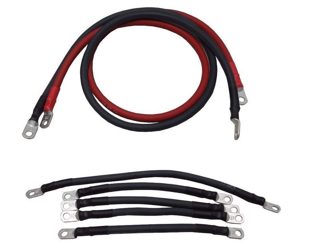 Buy AC/DC WIRE AND SUPPLY 1 Gauge Golf Cart Battery Cable Set, (7 pc