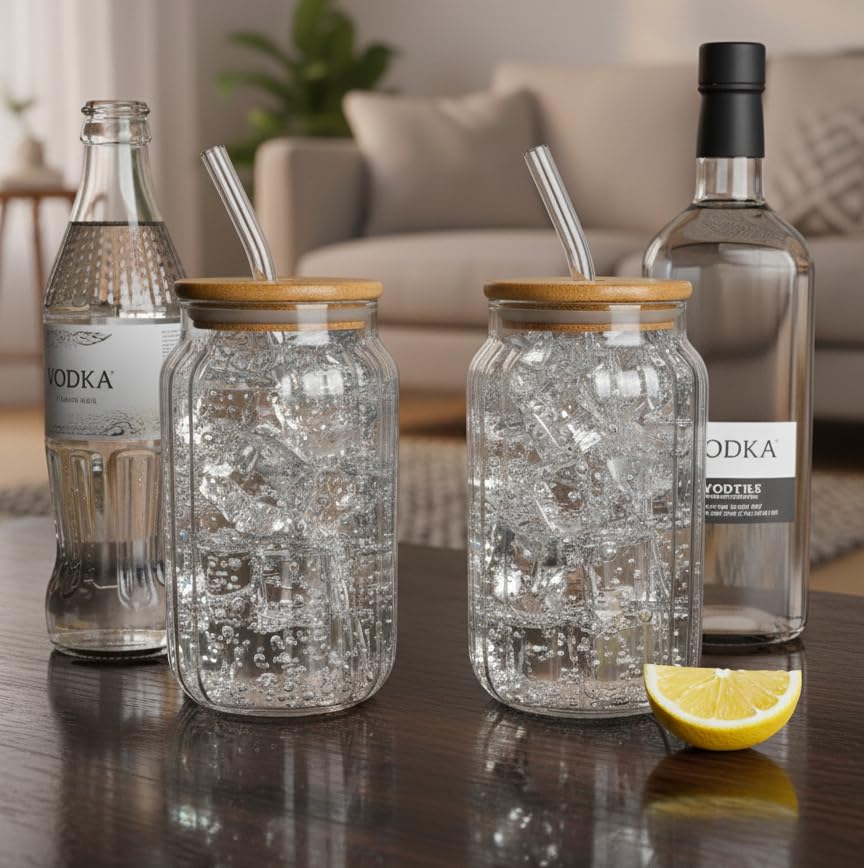 Image of Car-O-Bar Silver Bar Set with Glasses Gift Set | 5 Pieces Bartender Kit: Cocktail Shaker, Jigger, Ice Tong, Set of 2 Cocktail Sippers