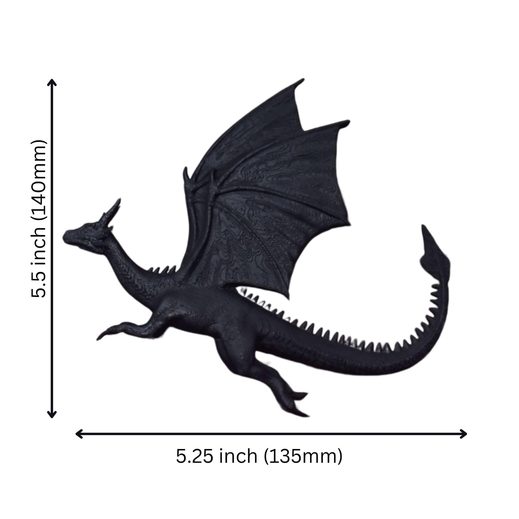 QUANTUM LEGENDS Set of 3 Flying Dragon 3D Wall Art, Wall Decor & Wall Hangings Dragon Items for Living Room, Dining Room, Birds Set for Decorative Room, Perfect for Dragon Lovers (Black) 1