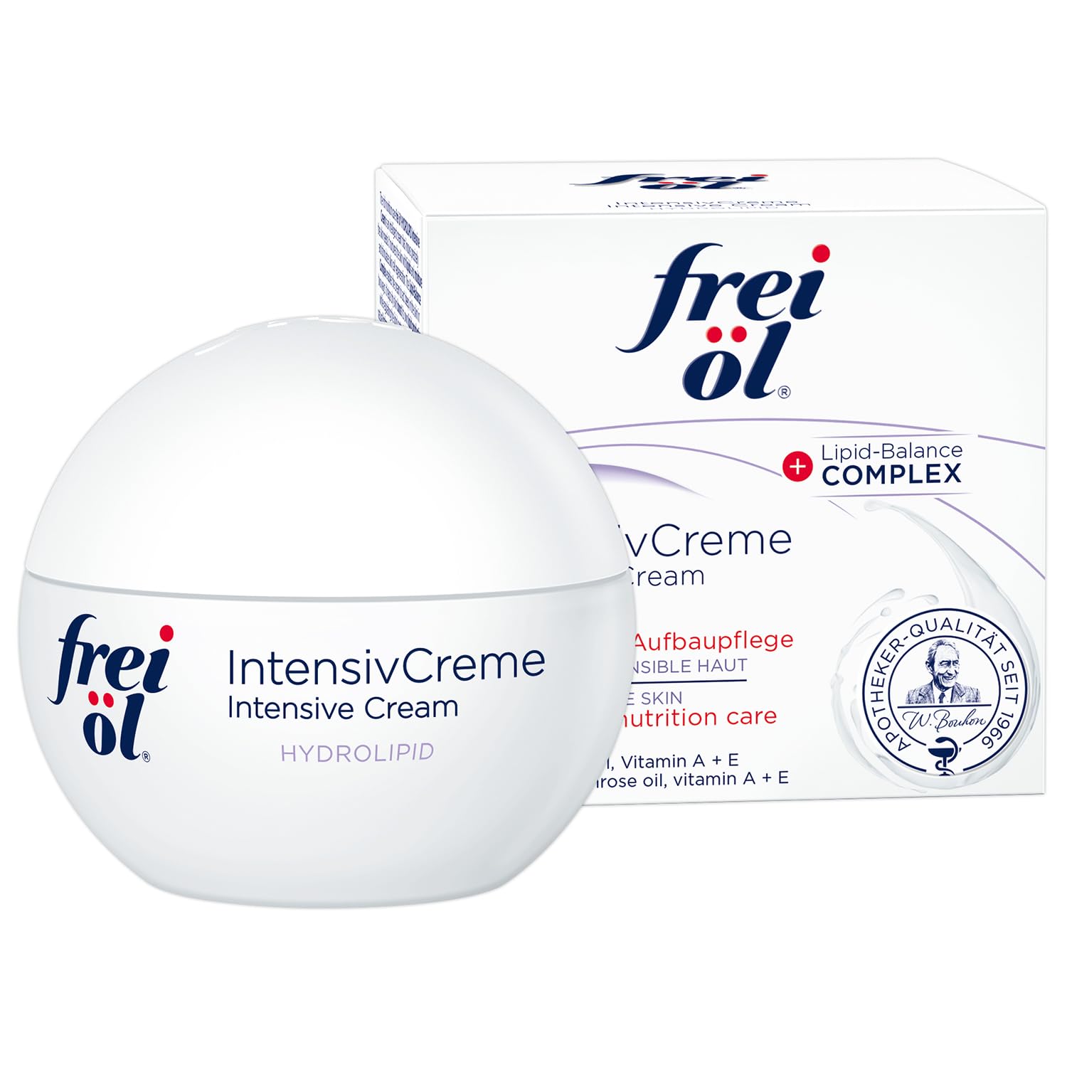 frei öl Hydrolipid Balance Intensivcreme für trockene Haut, die Gesichtscreme versorgt die Haut mit Lipiden und Feuchtigkeit und unterstützt ihre Zellerneuerung, 50 ml