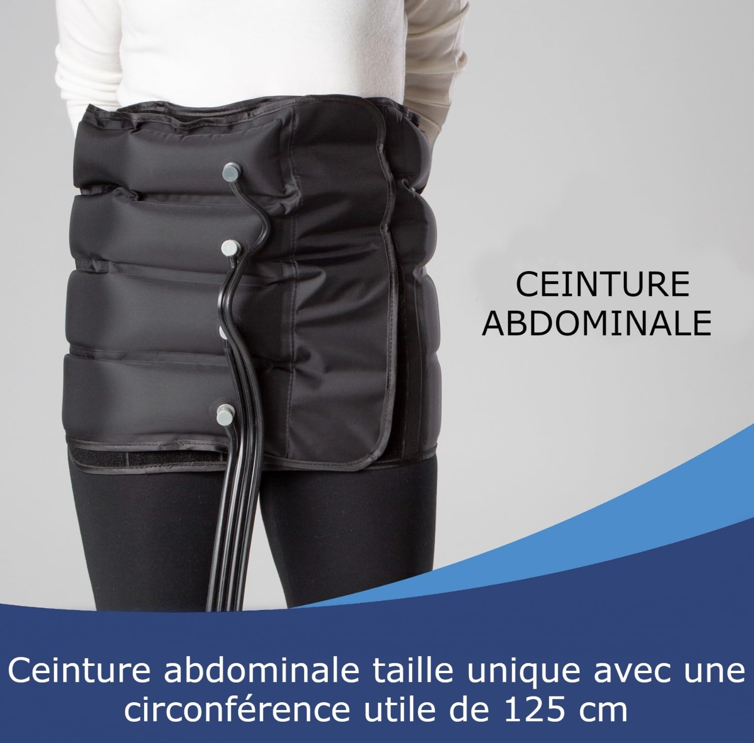 DinamicaMed® PRO 4.0 Classic Pressothérapie – Appareil de drainage lymphatique avec 6 programmes, 4 chambres à air, Bottes XL et Ceinture abdominale, utilisation à domicile