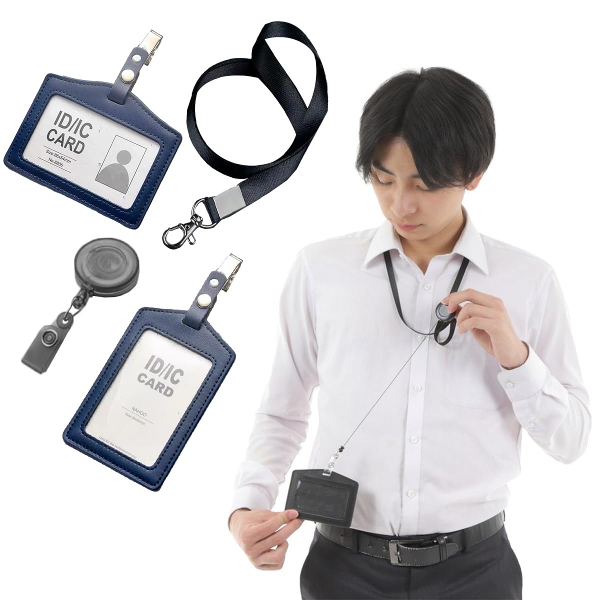 Amazon.co.jp: IDカードホルダー 社員証ケース パスケース IDカード