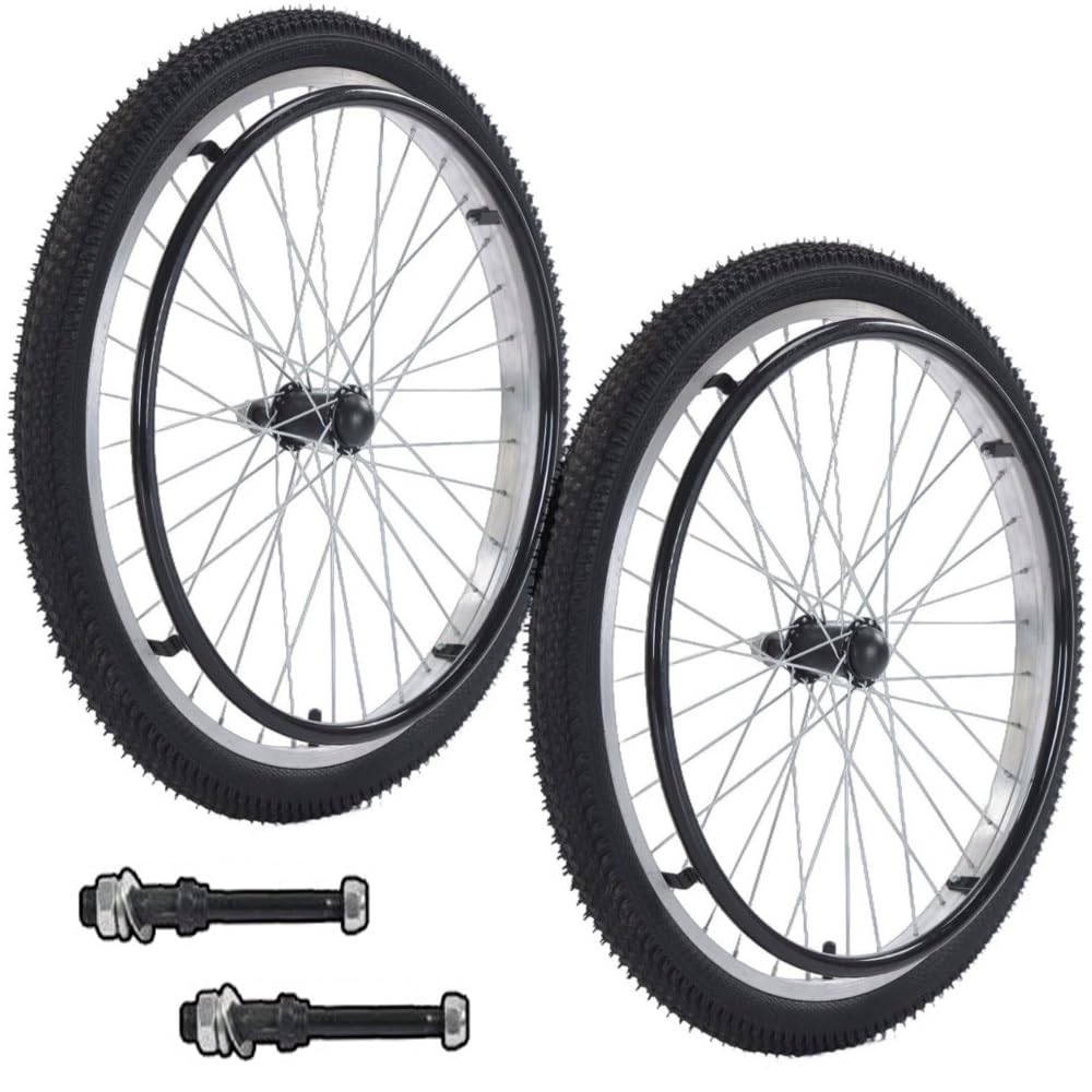 24" X 1.95" Hinterräder Für Rollstuhl, 2 Stück Ersatzteile Für Luftreifen Ersatz, All-Terrain-Rollstuhlreifen Für Drinnen Und Draußen
