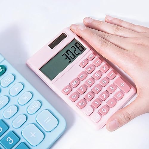 Miniatura 5 de Calculadoras estándar básicas, calculadora digital pequeña de escritorio con pantalla LCD de 8 dígitos, calculadora inteligente de energía solar con