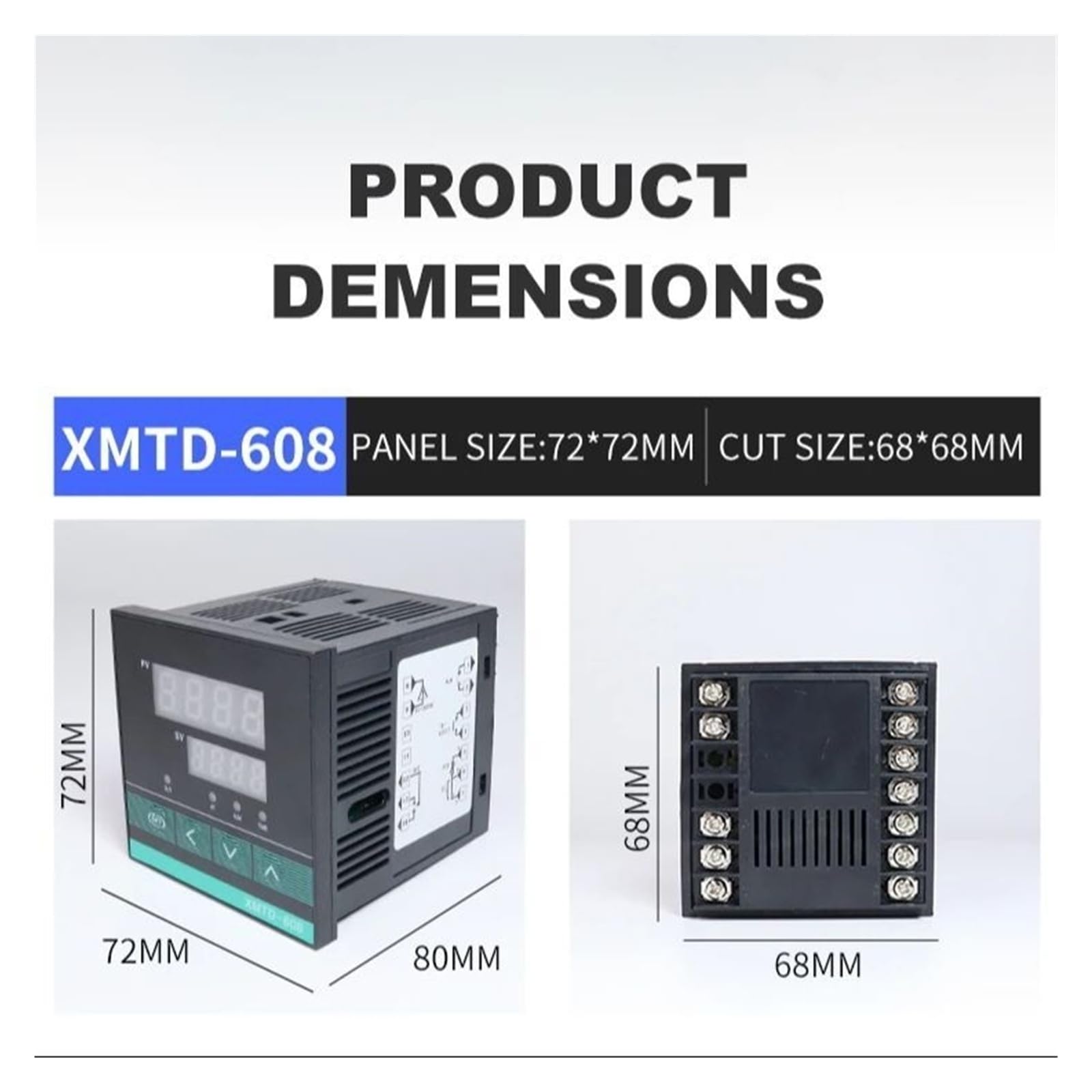 Termostato controlador de temperatura PID tiempo XMTD-608 RTD TC entrada SSR relé salida 220v con Control temporizador