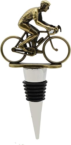 Ciclistas Bicicletas Bicicletas Tapones de Botella de Vino Regalos Decorativos para Hombres Papá Novio Tour De Francia Tema Al Aire Libre, Bronce