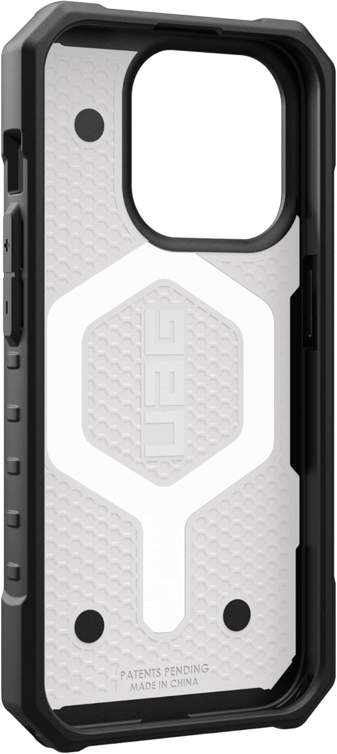 URBAN ARMOR GEAR UAG [Updated Ver] Compatible with iPhone 15 Pro Case 6.1 Pathfinder White Built-in Magnet Compatible with MagSafe Charging Rugged Military Grade Dropproof Protective Cover
