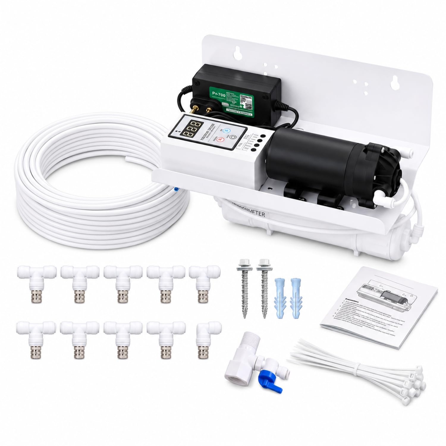 Casa De Amor High Pressure Fogger Kit with 10 Nozzles | Smart Timer Control Misting System | Outdoor Cooling, Terrace, Greenhouse, Dairy & Garden Use | Complete Kit with Pump, Pipe & Accessories-image-31