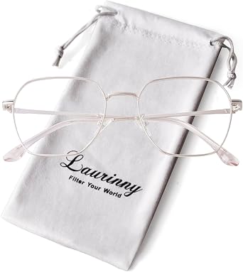 Blue Light Blocking Glasses Retro Hexagonal Metal Frame Trendy