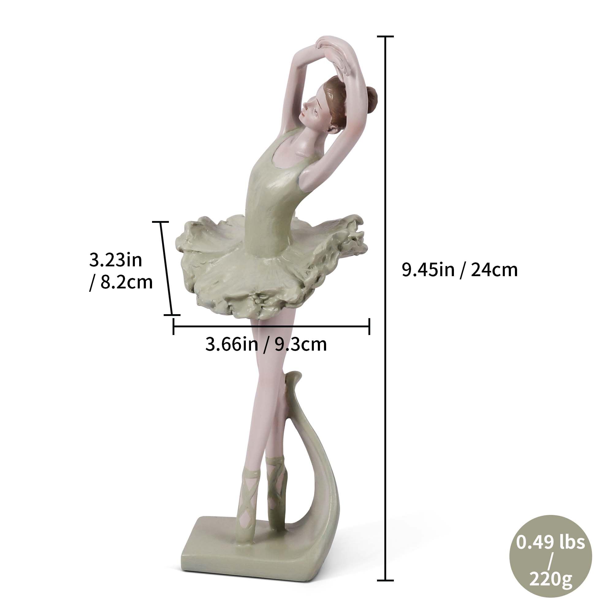 Goetland Ballerina Statue Ballet Girl Dancer Figurine Sculpture Shelf Home Decor Table Centerpieces Handmade Inspirational Gift for Girls Women Daughters - Image 2