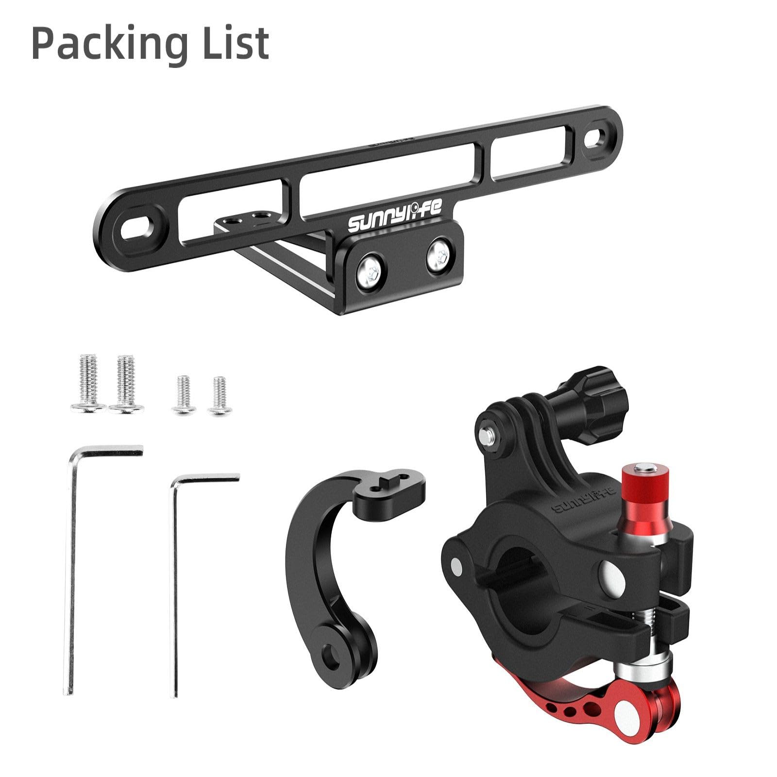 Halterung aus Aluminiumlegierung für DJI RC Pro, sichere Lenkerhalterung zum Radfahren mit Action-Kameras, kompatibel mit insta360-Serie, Schwarz