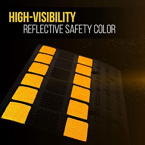 Miniatura 4 de Pyle Rampa de entrada para vehículo de automóvil, 2 rampas de goma resistentes para bordillo de puente de umbral, para muelle de carga, garaje,