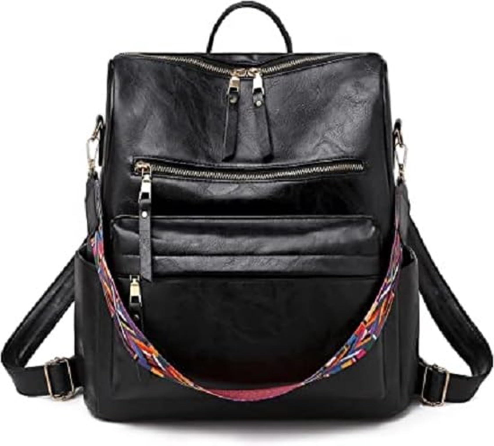 DAANKIE Women M Size for Girls|Multipurpose handbags shoulder bag|Stylish Black Vegan PU Leather Travel Bag Girls Casual college|Office formal backpack|Birthday|Gift| Wife|Rakhi Gifts for Sisters (B0C8DFT3TL) Amazon Price History, Amazon Price Tracker