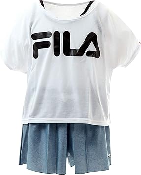 Amazon Co Jp フィラ Fila 水着 女の子 キッズ 女の子 セパレート水着 3点セット 129 661 110cm ブルー 服 ファッション小物