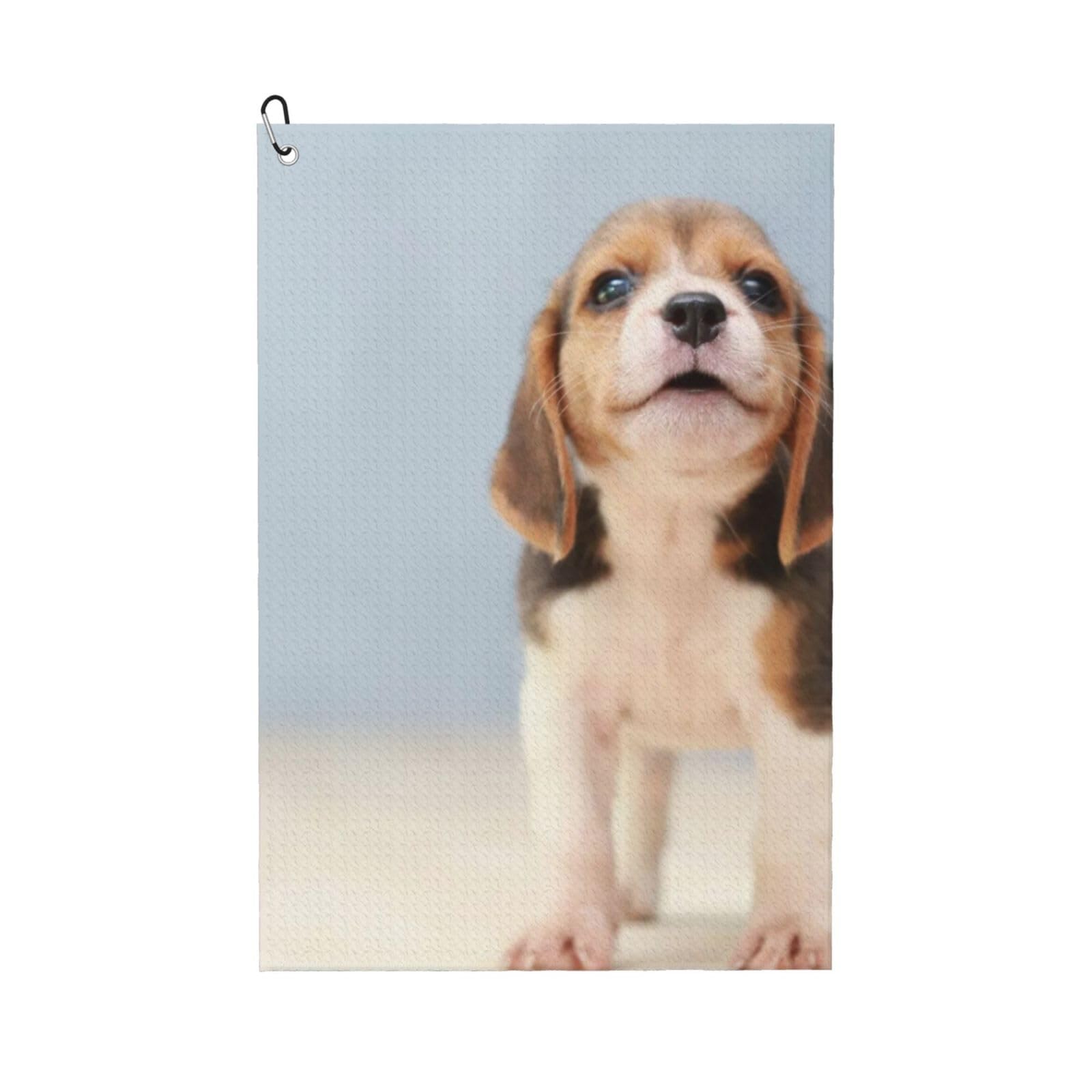 Hnnkloy Beagle Puppy, 16x24 in Portable Waffle Golf Towels with Carabiner Clip for Golf Bag