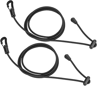 Yosoo Health Gear 2Pcs Kayak Paddle Leash, Durable Rubber Oar Rope Safety Elastic Kayak Paddle Rope, Anti-Lost Paddle Board Leash Elastic Safety Cord for Paddling, Prevent Paddle Being Washed Away