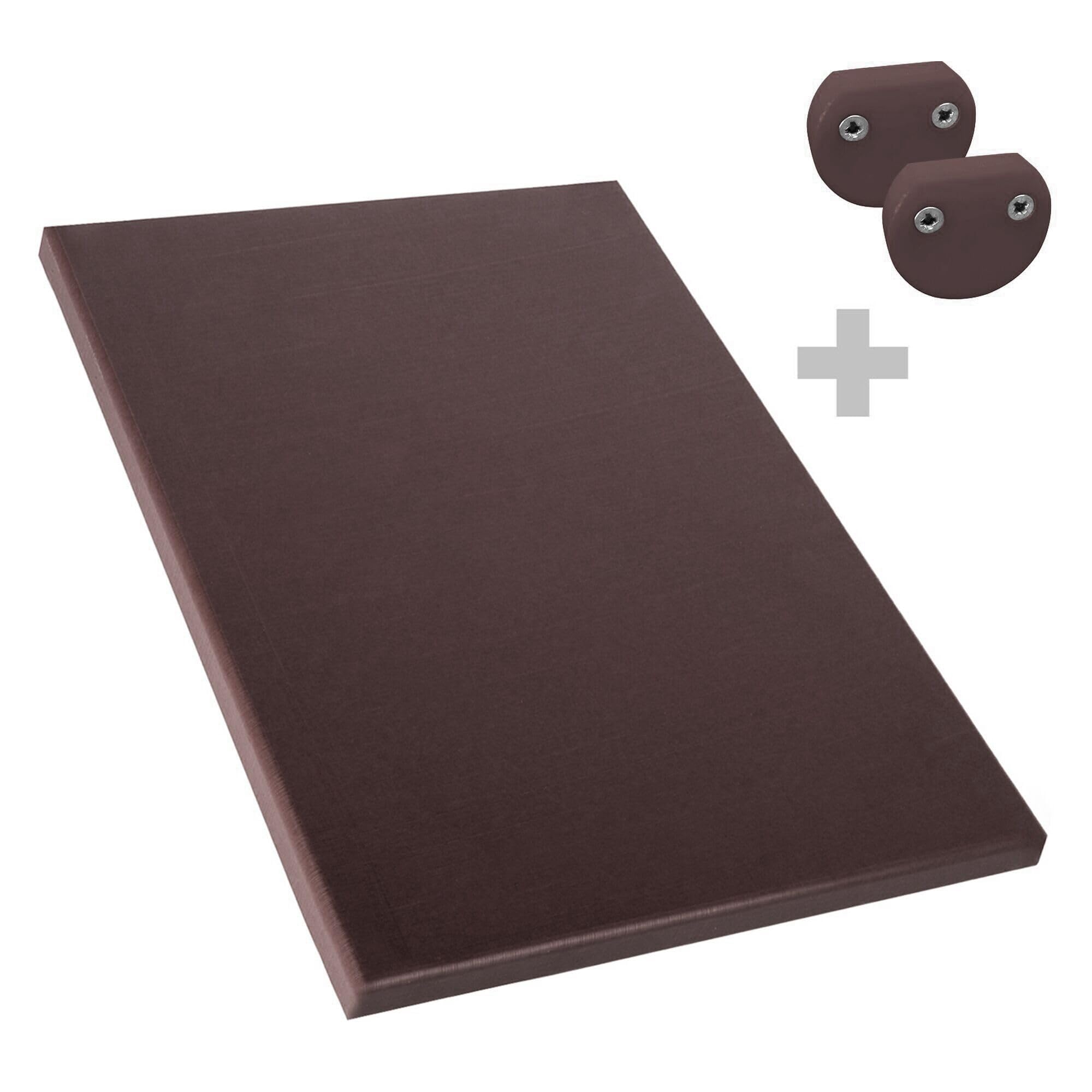 GGM Gastro Schneidebrett 60x40 cm Braun | HACCP-konform, schnittfest, bruch- und stoßfest, wasserfest, spülmaschinengeeignet, für professionellen Dauereinsatz