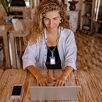 Vista 32 de Cordón para mujer, cordones con cuentas para tarjetas de identificación, soporte para profesores, llavero y correa para collar para mujeres y niñas