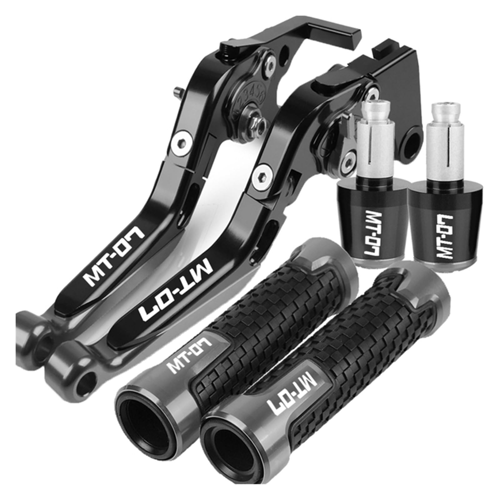 Lingsheny Titanium For Yamaha Mt-07 Mt07 Mt 07 Tracer/Gt Motorcycle Brake Clutch Levers Handlebar Handle 2014-2017 2018 2019 2020 2021 2022(Titanium)